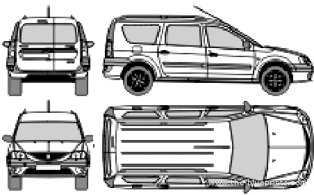 Dacia Logan Wagon MCW (2007) - Дациа - чертежи, габариты, рисунки автомобиля