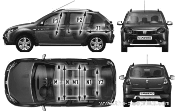 Dacia Sandero Stepway (2009) - Dacia - drawings, dimensions, pictures of the car