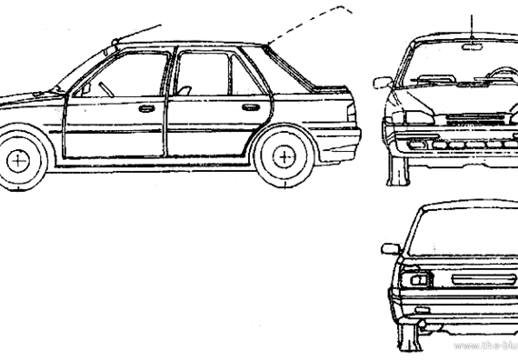 Dacia Super Nova - Дациа - чертежи, габариты, рисунки автомобиля