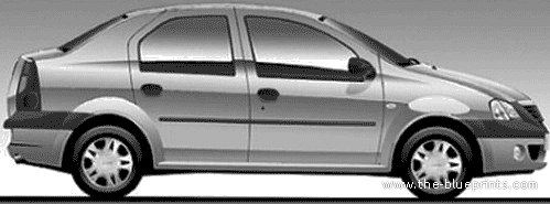 Dacia X90 Logan - Дациа - чертежи, габариты, рисунки автомобиля