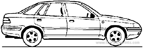 Daewoo Espero (1997) - Deo - drawings, dimensions, pictures of the car