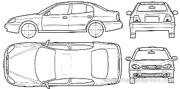 Daewoo Leganza (1999) - Deo - drawings, dimensions, pictures of the car