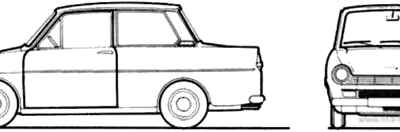 Daf 33 (1965) - ДАФ - чертежи, габариты, рисунки автомобиля