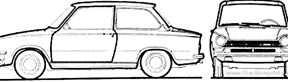 Daf 55 (1971) - ДАФ - чертежи, габариты, рисунки автомобиля