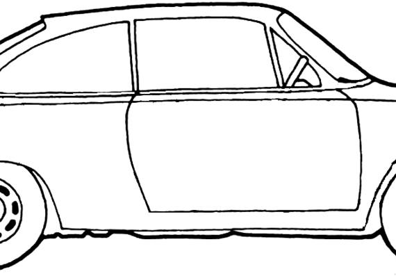 Daf 55 Marathon Coupe (1972) - ДАФ - чертежи, габариты, рисунки автомобиля