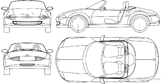 Daihatsu HVS Concept - Дайхацу  - чертежи, габариты, рисунки автомобиля