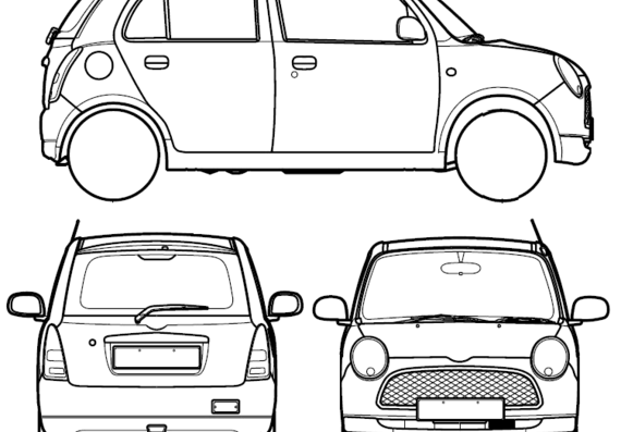 Daihatsu Mira Gino (2006) - Daihatsu - drawings, dimensions, pictures of the car