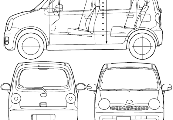 Daihatsu Move Latte (2005) - Daihatsu - drawings, dimensions, pictures of the car