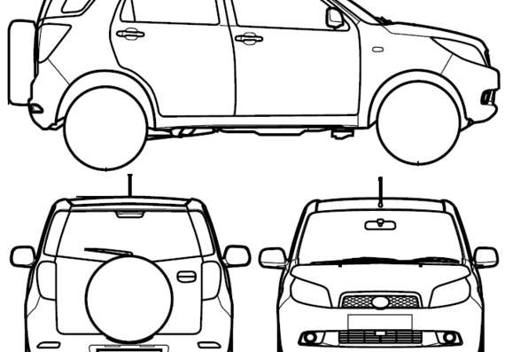 Daihatsu Terios (2006) - Daihatsu - drawings, dimensions, pictures of the car