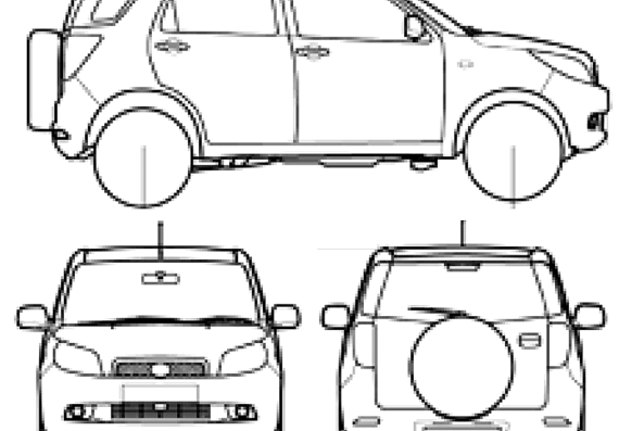 Daihatsu Terios (2007) - Daihatsu - drawings, dimensions, pictures of the car