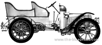 Daimler (1903) - Даймлер - чертежи, габариты, рисунки автомобиля