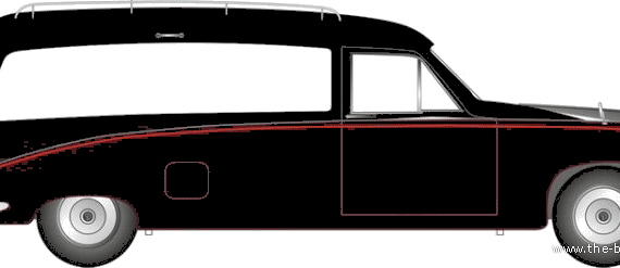 Daimler DS420 Hearse - Даймлер - чертежи, габариты, рисунки автомобиля