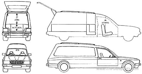 Daimler Eagle Hearse (1990) - Даймлер - чертежи, габариты, рисунки автомобиля