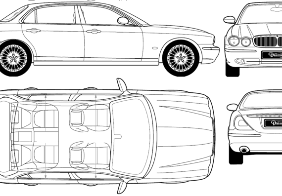 Daimler V8 (2006) - Даймлер - чертежи, габариты, рисунки автомобиля