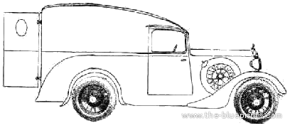 Daimler Van (1933) - Даймлер - чертежи, габариты, рисунки автомобиля