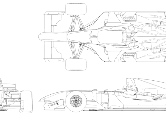 Dallara Ferrari A1GP - Разные автомобили - чертежи, габариты, рисунки автомобиля
