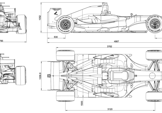 Dallara GP208 - Разные автомобили - чертежи, габариты, рисунки автомобиля