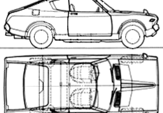 Datsun 160J Violet 710 Coupe (1977) - Датсун - чертежи, габариты, рисунки автомобиля