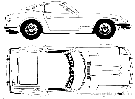Datsun 240Z - Датсун - чертежи, габариты, рисунки автомобиля