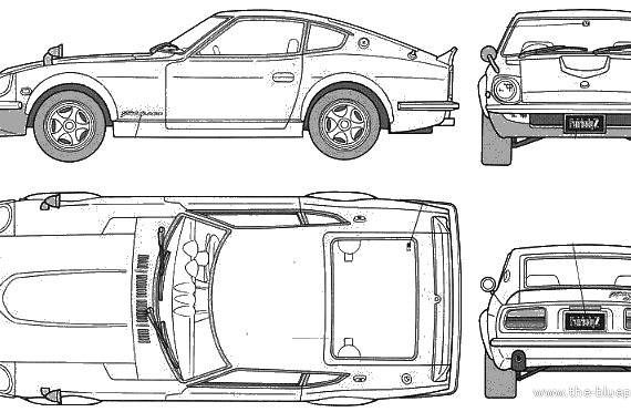 Datsun 240ZG - Ниссан - чертежи, габариты, рисунки автомобиля