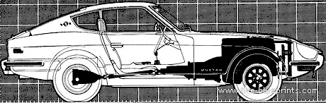 Datsun 240Z (1970) - Датсун - чертежи, габариты, рисунки автомобиля
