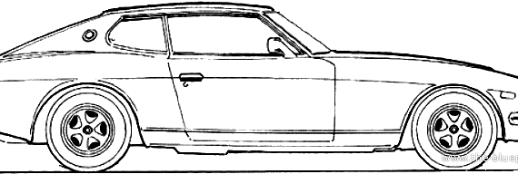 Datsun 280Z 2+2 (1976) - Датсун - чертежи, габариты, рисунки автомобиля