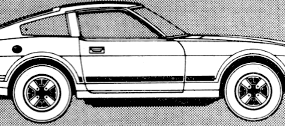 Datsun 280 ZX (1980) - Датсун - чертежи, габариты, рисунки автомобиля