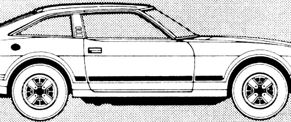 Datsun 280 ZX 2+2 (1981) - Датсун - чертежи, габариты, рисунки автомобиля