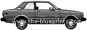 Datsun Bluebird 510 2-Door (1979) - Датсун - чертежи, габариты, рисунки автомобиля