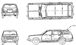 Datsun Bluebird 610 Wagon (1975) - Datsun - drawings, dimensions, pictures of the car