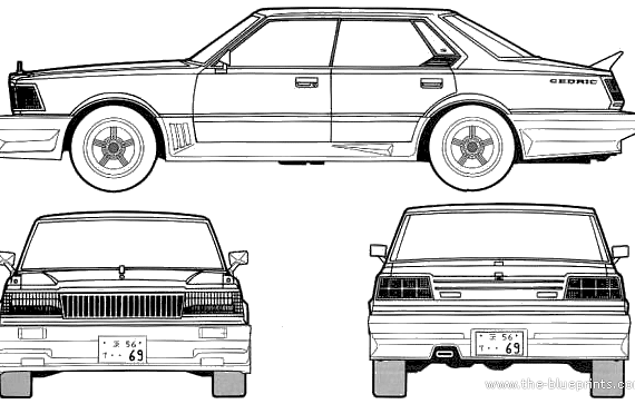 Datsun Cedric 430 - Датсун - чертежи, габариты, рисунки автомобиля