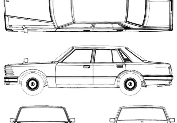 Datsun Cedric 430 200E GL - Датсун - чертежи, габариты, рисунки автомобиля