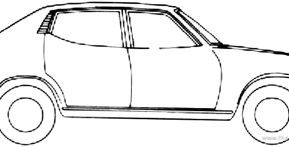 Datsun Cherry F-11 (1977) - Датсун - чертежи, габариты, рисунки автомобиля
