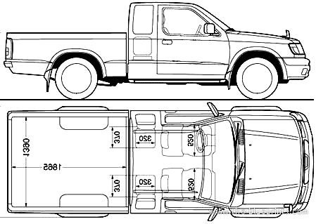 Datsun D-22 Pick-Up Crew Cab (1999) - Datsun - drawings, dimensions, pictures of the car