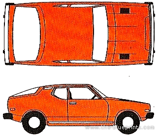 Datsun F10 Cherry 3-Door (1976) - Датсун - чертежи, габариты, рисунки автомобиля