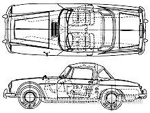 Datsun Fairlady 311SPL 1600 (1967) - Датсун - чертежи, габариты, рисунки автомобиля
