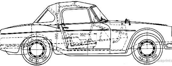 Datsun Fairlady 311SPL 1600 (1968) - Датсун - чертежи, габариты, рисунки автомобиля
