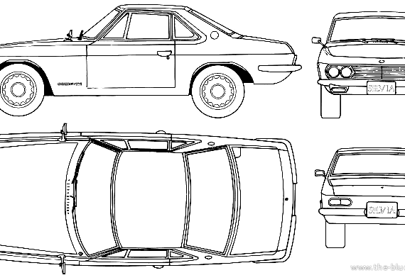 Datsun Silvia 1600 Coupe CSP311 (1965) - Датсун - чертежи, габариты, рисунки автомобиля