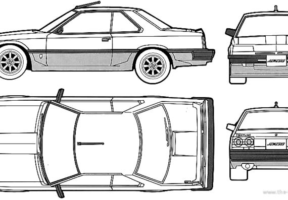 Datsun Skyline R30 Coupe (1982) - Датсун - чертежи, габариты, рисунки автомобиля