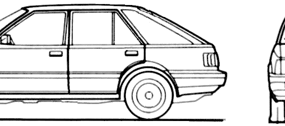 Datsun Stanza 1600 GL (1982) - Датсун - чертежи, габариты, рисунки автомобиля