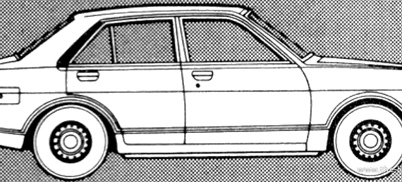 Datsun Sunny 1.2 GLS 4-Door (1980) - Датсун - чертежи, габариты, рисунки автомобиля