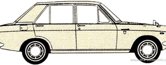 Datsun Sunny 4-Door (1966) - Датсун - чертежи, габариты, рисунки автомобиля