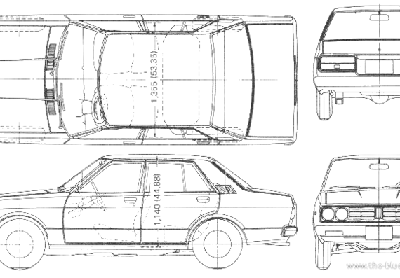 Datsun Violet 160J (1978) - Датсун - чертежи, габариты, рисунки автомобиля