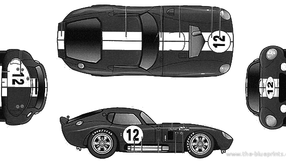 Daytona Cobra Coupe (CSX2601 2286) Ver.B - Форд - чертежи, габариты, рисунки автомобиля