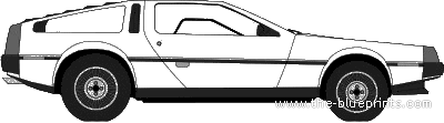DeLorean DMC12 - Разные автомобили - чертежи, габариты, рисунки автомобиля