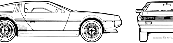 DeLorean DMC 12 (1982) - Разные автомобили - чертежи, габариты, рисунки автомобиля