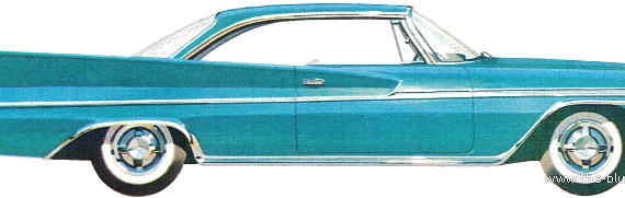 DeSoto Adventurer 2-Door Hardtop (1961) - Разные автомобили - чертежи, габариты, рисунки автомобиля