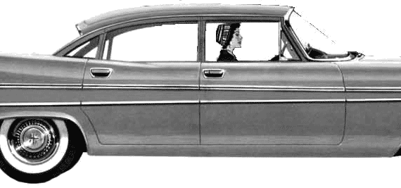 DeSoto Firesweep 4-Door Sedan (1958) - Де Сото - чертежи, габариты, рисунки автомобиля