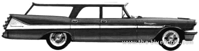 DeSoto Firesweep Explorer Station Wagon (1958) - Де Сото - чертежи, габариты, рисунки автомобиля