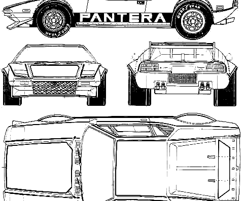 DeTomaso Pantera GTS - DeTomaso - drawings, dimensions, pictures of the car